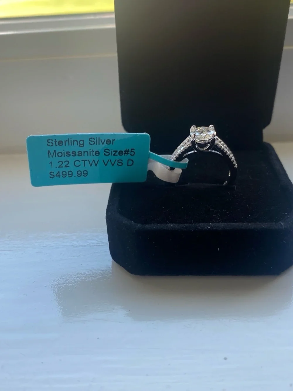 Split Band Moissanite Ring Size 5